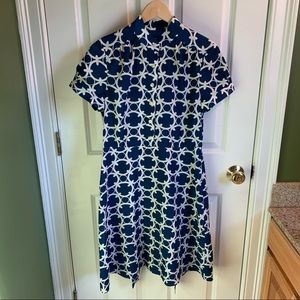 Ann Taylor Petite A-Line Belted Dress